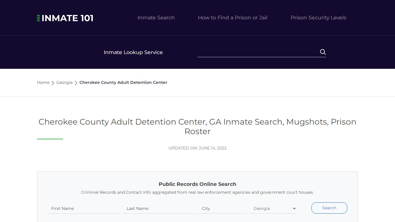 Cherokee County Adult Detention Center, GA Inmate Search ...